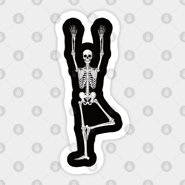 halloween funny yoga skeletons Sticker by gossiprag